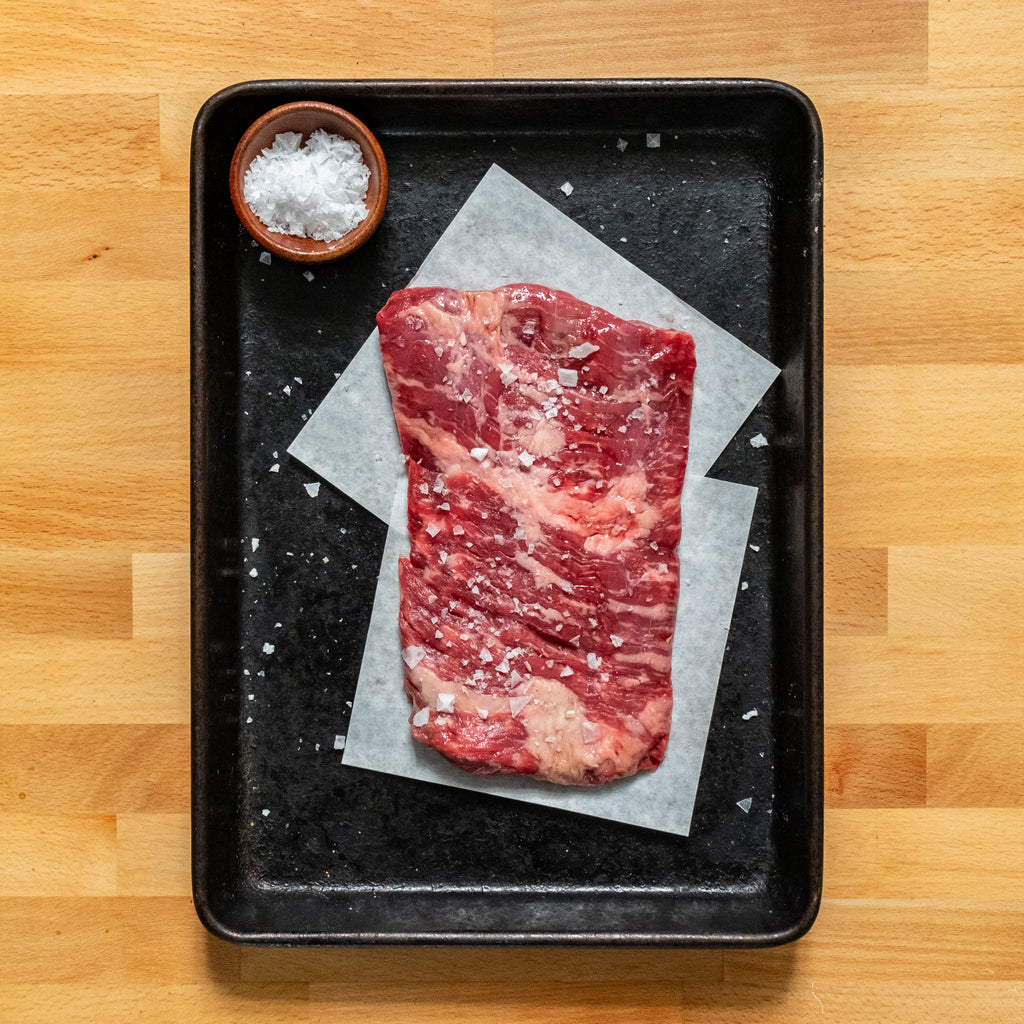 Half Skirt Steak Dry Aged Beef, PastureRaised with No antibiotics or