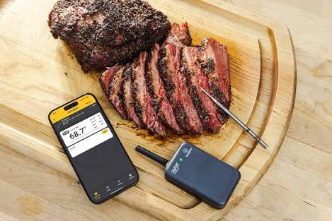 meat on cutting board with RFX device